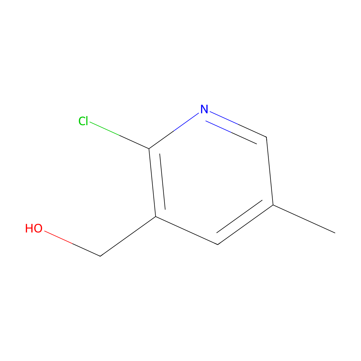(2-Chloro-5-methylpyridin-3-yl)methanol molecular structure, CAS 518314-64-2