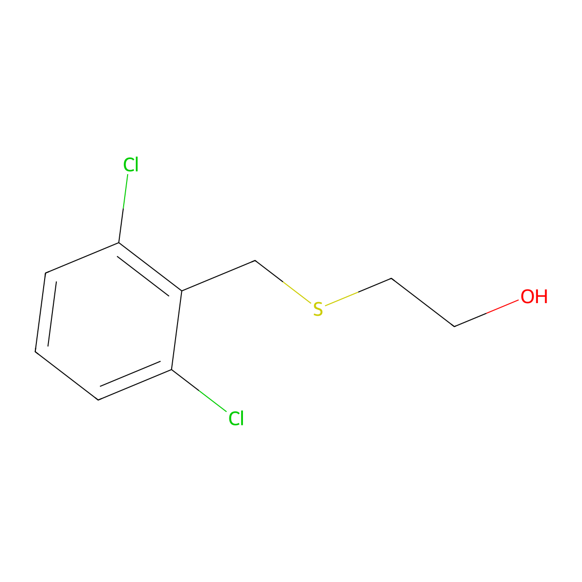 2-((2,6-Dichlorobenzyl)thio)ethanol molecular structure, CAS 518316-27-3