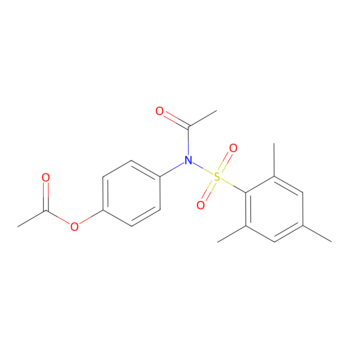 4-[Acetyl(mesitylsulfonyl)amino]phenyl acetate molecular structure, CAS 518317-81-2