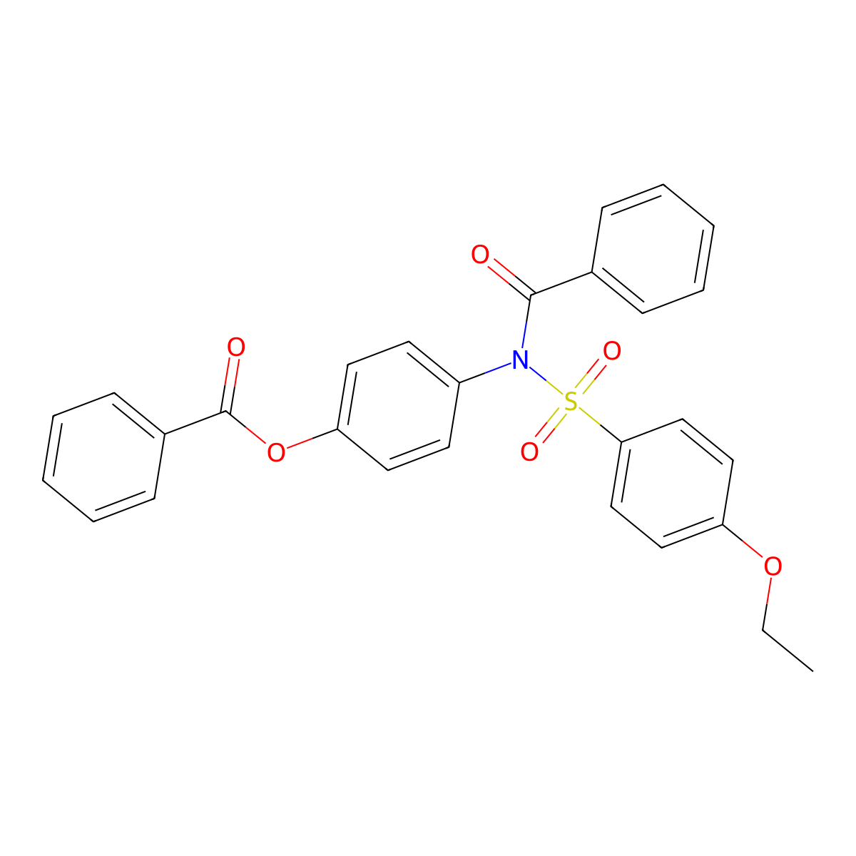 4-(N-((4-ethoxyphenyl)sulfonyl)benzamido)phenyl benzoate molecular structure, CAS 518317-86-7