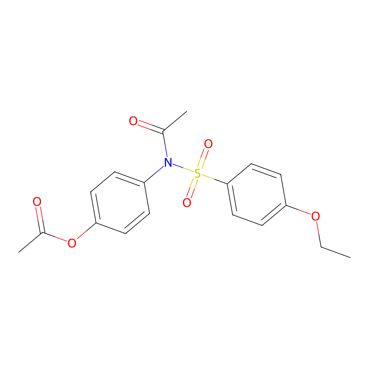 4-{Acetyl[(4-ethoxyphenyl)sulfonyl]amino}phenyl acetate molecular structure, CAS 518318-30-4