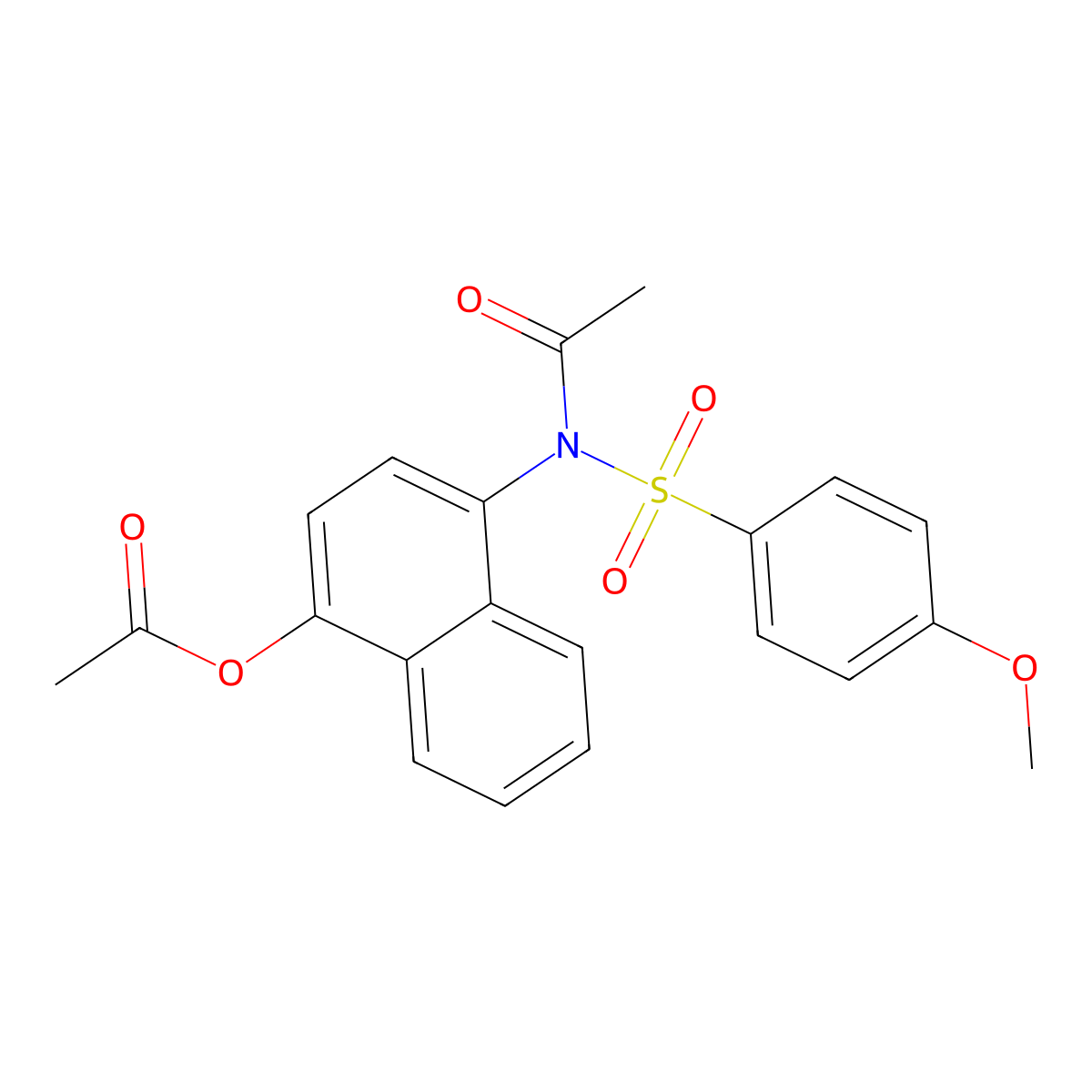 4-{Acetyl[(4-methoxyphenyl)sulfonyl]amino}-1-naphthyl acetate molecular structure, CAS 518318-78-0