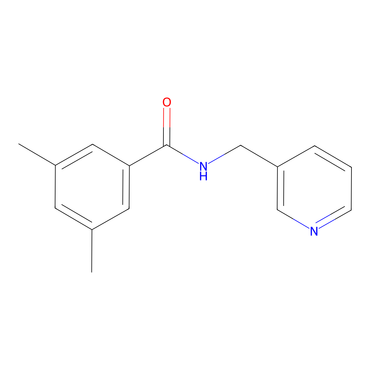 N-(3-Picolyl)-3,5-dimethylbenzamide molecular structure, CAS 51832-86-1