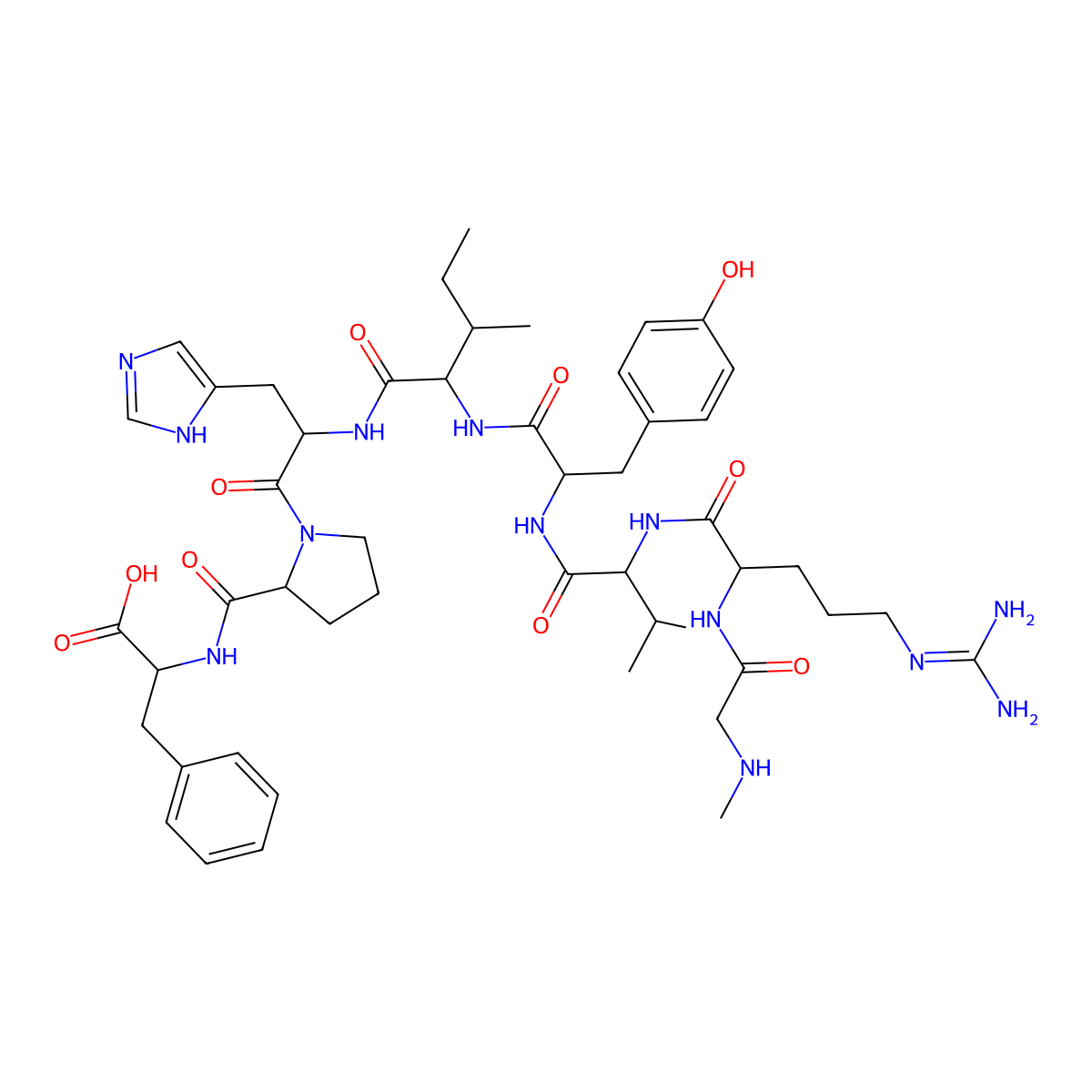 angiotensin II, Sar(1)-Ile(5)- molecular structure, CAS 51833-69-3