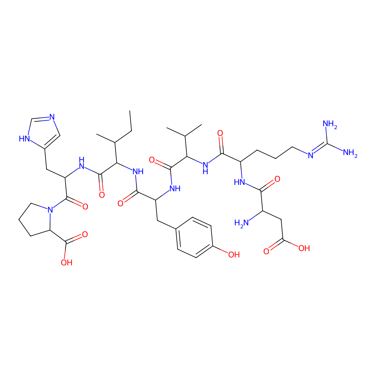 Angiotensin-(1-7) molecular structure, CAS 51833-78-4