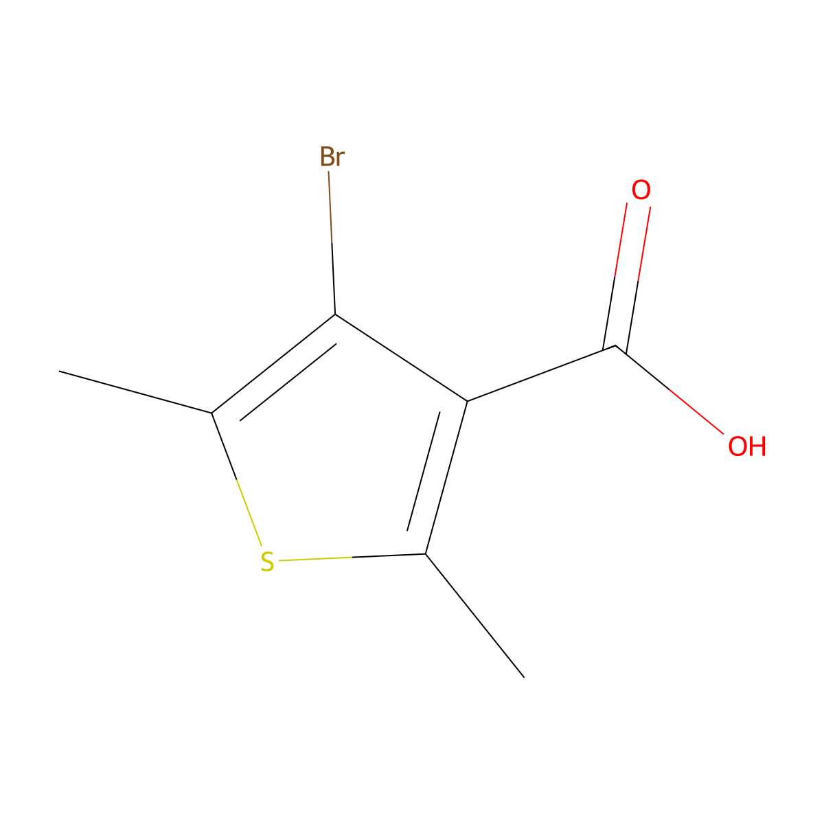 4-Bromo-2,5-dimethylthiophene-3-carboxylic acid molecular structure, CAS 518330-09-1
