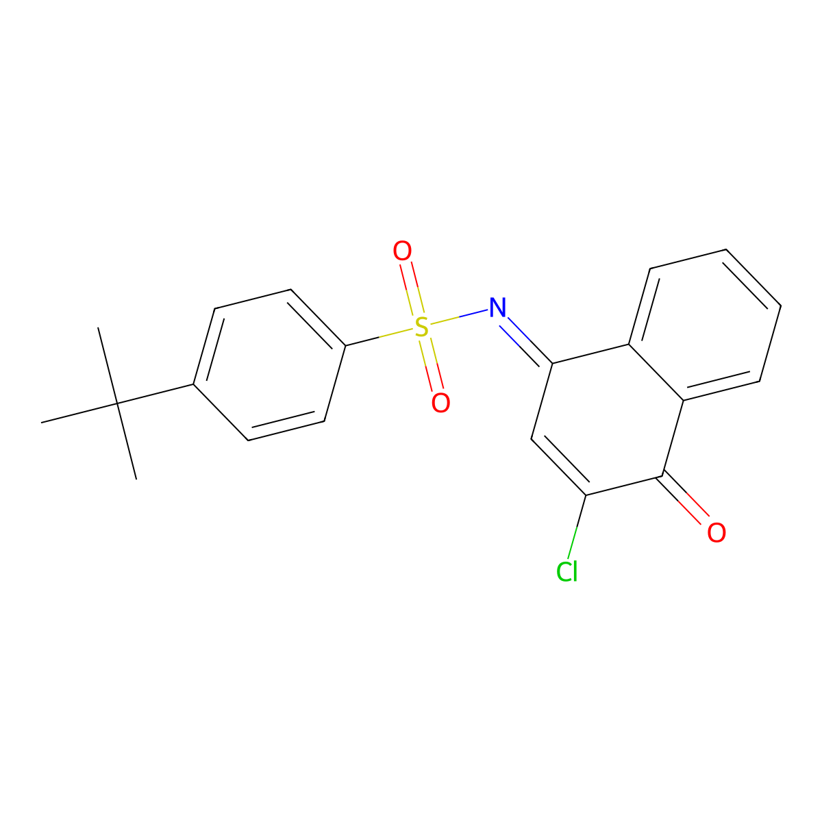 4-(tert-Butyl)-N-[3-chloro-4-oxonaphthalen-1(4H)-ylidene]benzenesulfonamide molecular structure, CAS 518332-79-1