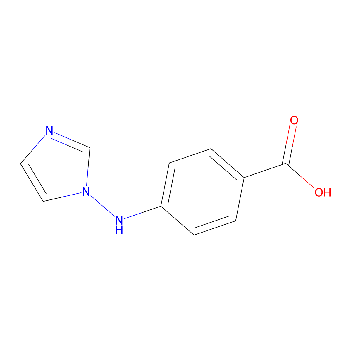 4-(1H-Imidazol-1-ylamino)benzoic acid molecular structure, CAS 518336-12-4