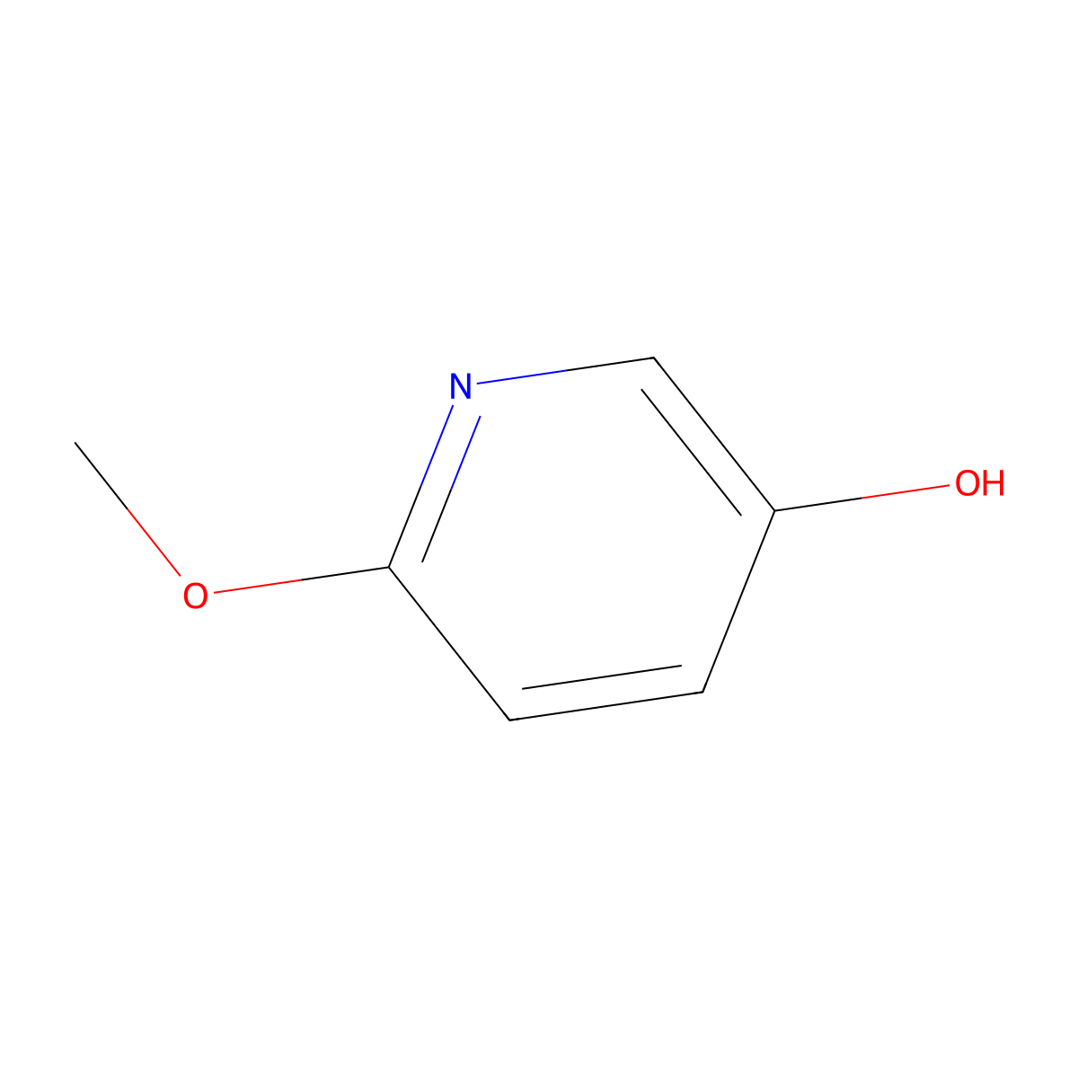 5-Hydroxy-2-methoxypyridine molecular structure, CAS 51834-97-0
