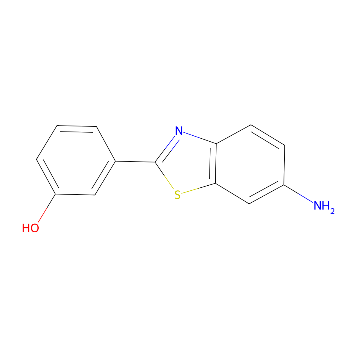 3-(6-Aminobenzo[d]thiazol-2-yl)phenol molecular structure, CAS 518341-95-2