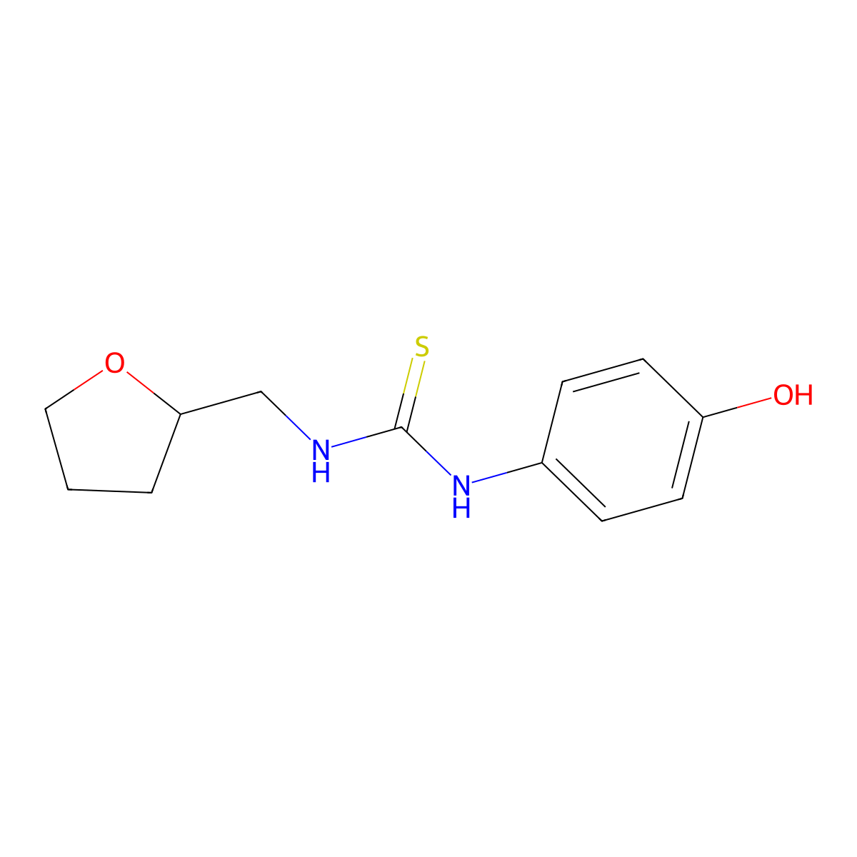 1-(4-Hydroxyphenyl)-3-(oxolan-2-ylmethyl)thiourea molecular structure, CAS 518342-15-9
