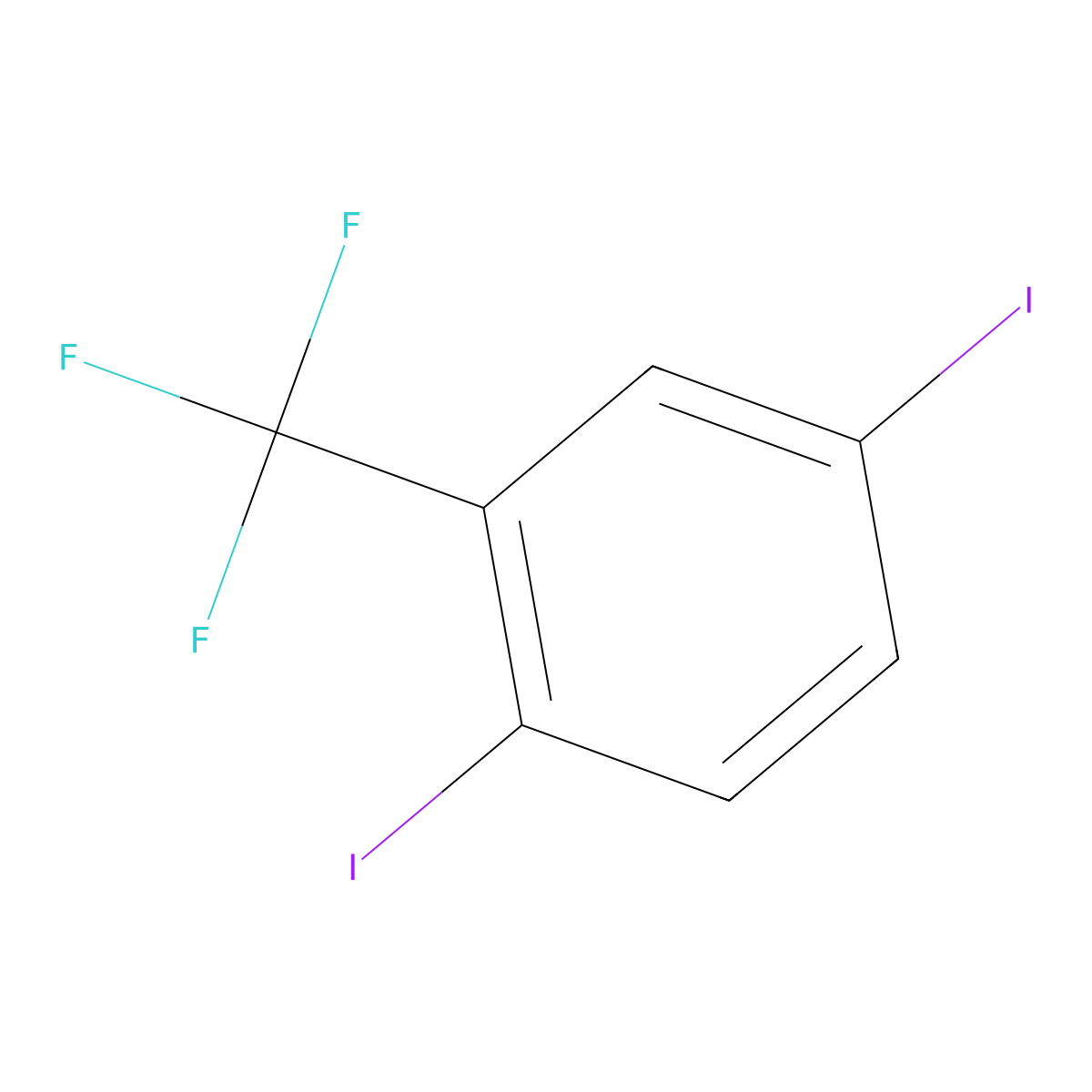 1,4-Diiodo-2-(trifluoromethyl)benzene molecular structure, CAS 518343-63-0