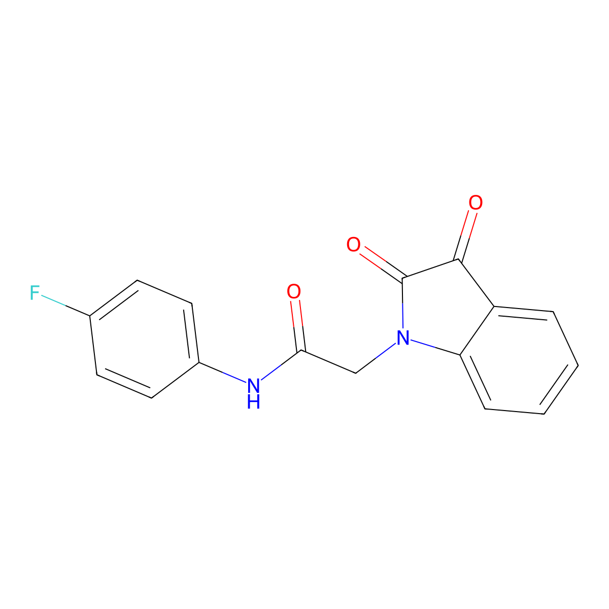 2-(2,3-dioxoindol-1-yl)-N-(4-fluorophenyl)acetamide molecular structure, CAS 518351-12-7