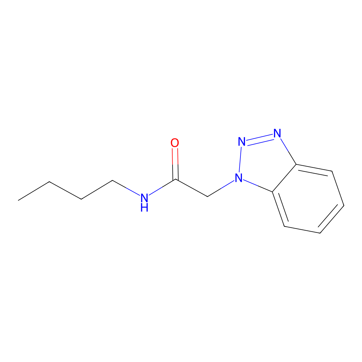 2-(1H-1,2,3-Benzotriazol-1-yl)-N-butylacetamide molecular structure, CAS 518352-83-5