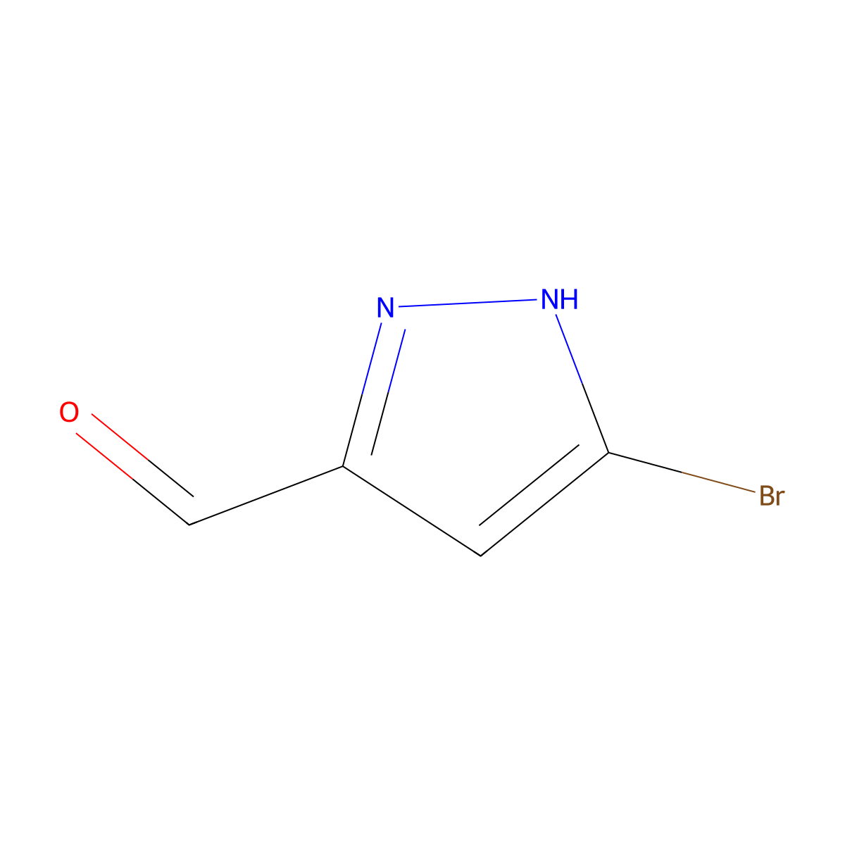 5-Bromo-1H-pyrazole-3-carbaldehyde molecular structure, CAS 518357-37-4