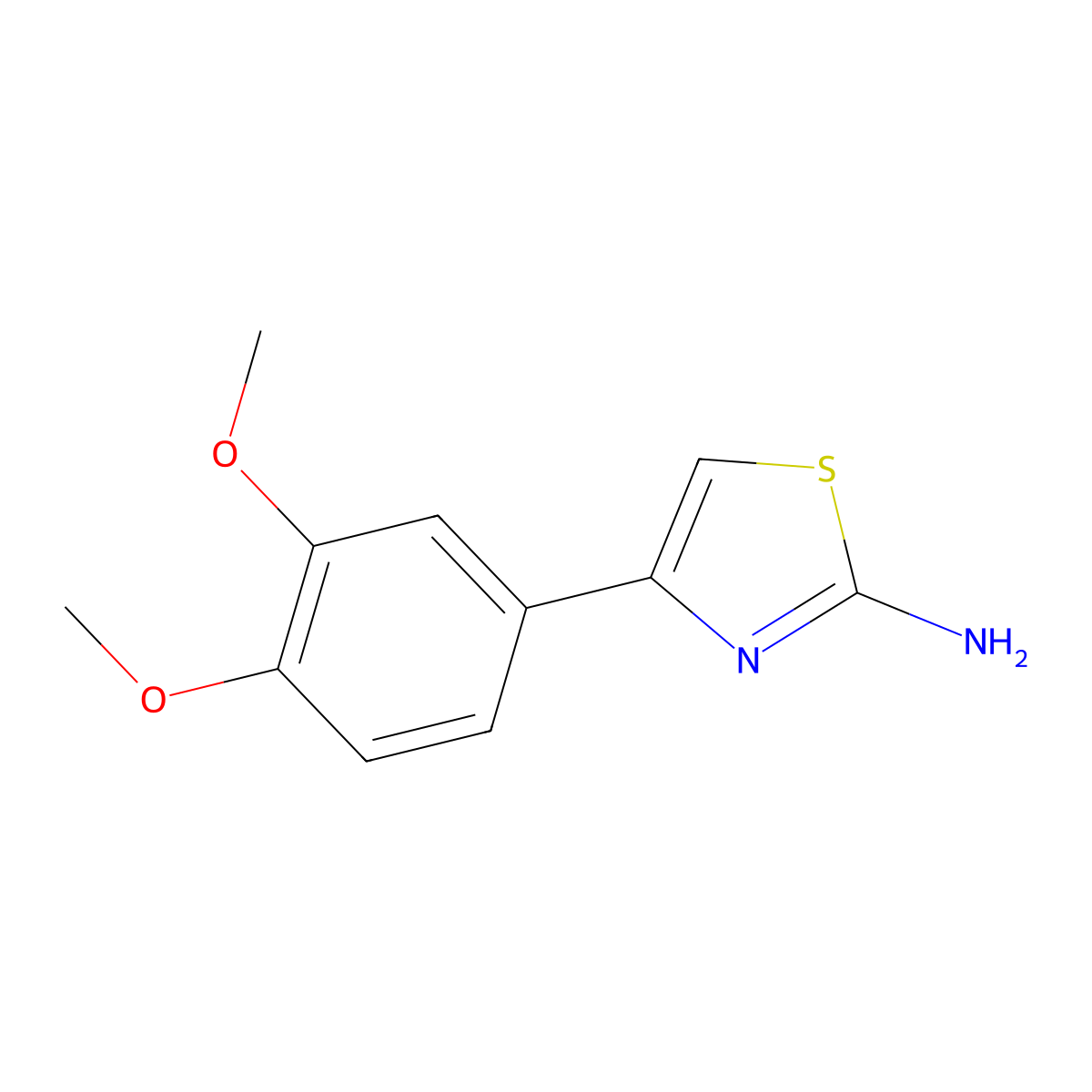 4-(3,4-Dimethoxyphenyl)-1,3-thiazol-2-amine molecular structure, CAS 51837-85-5