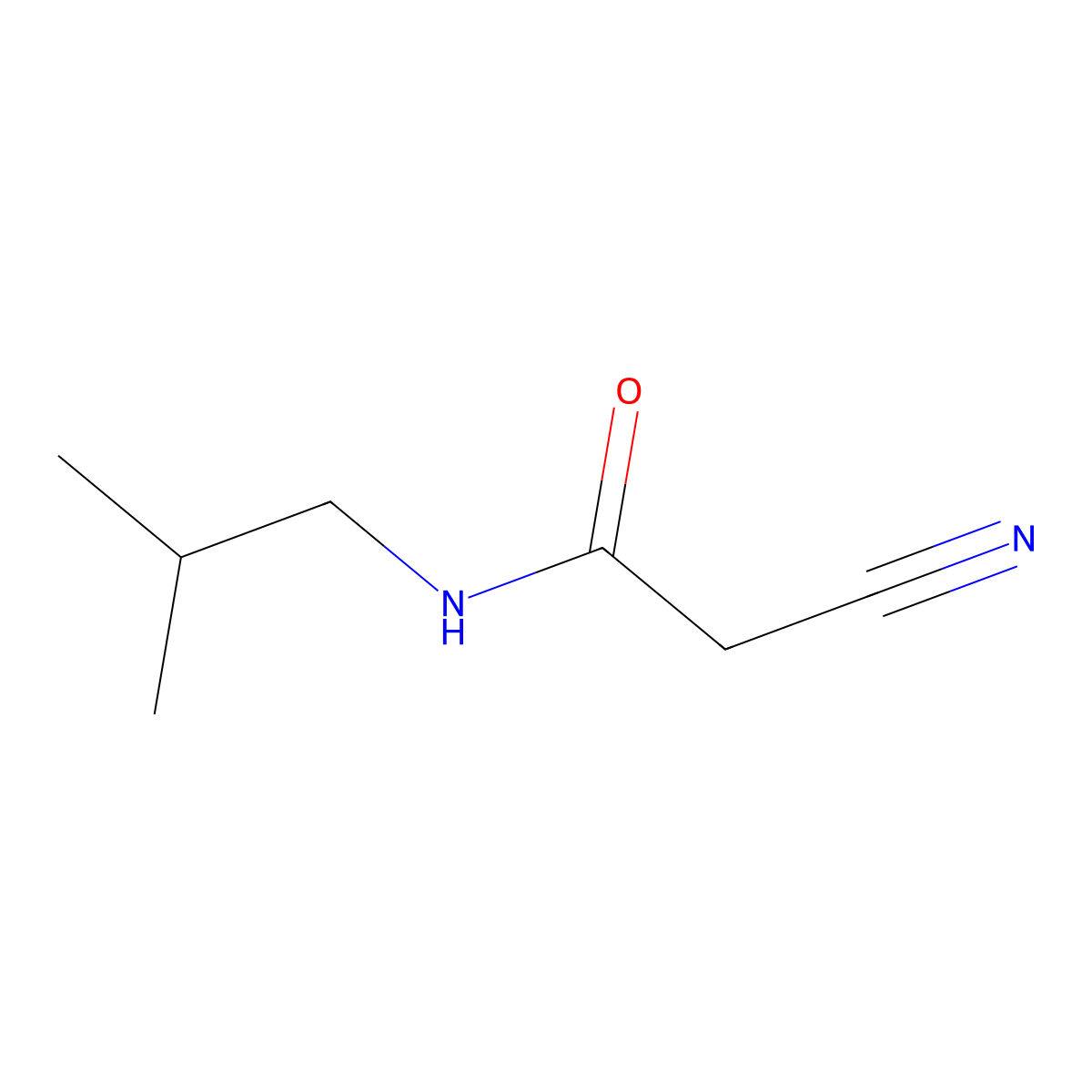 2-cyano-N-(2-methylpropyl)acetamide molecular structure, CAS 51838-01-8