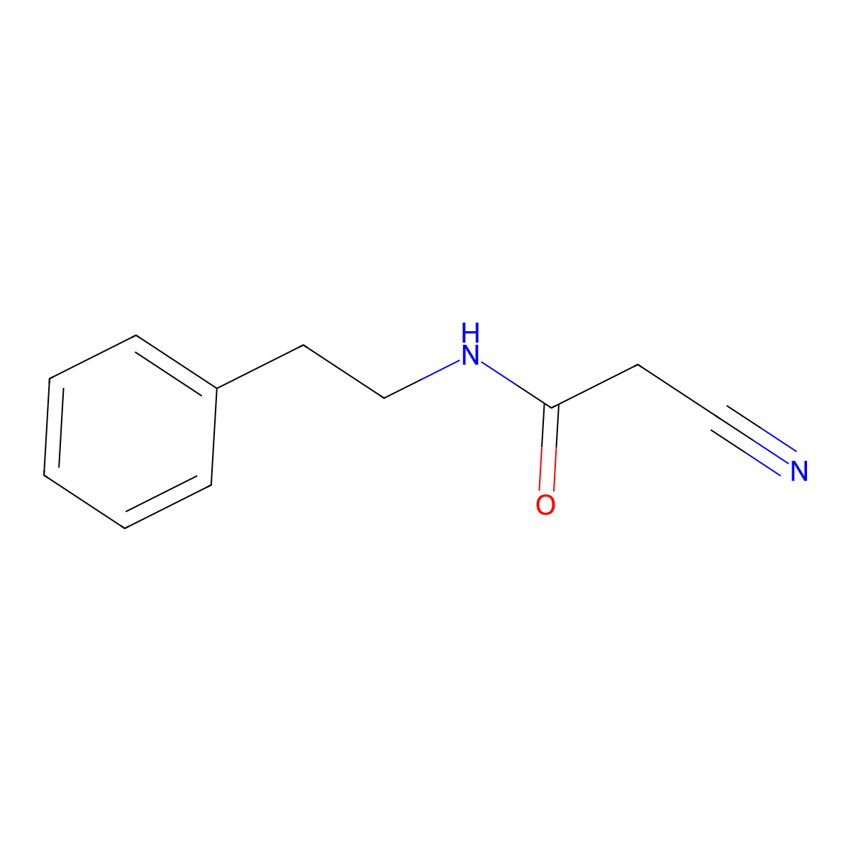 2-Cyano-N-(2-phenylethyl)acetamide molecular structure, CAS 51838-02-9