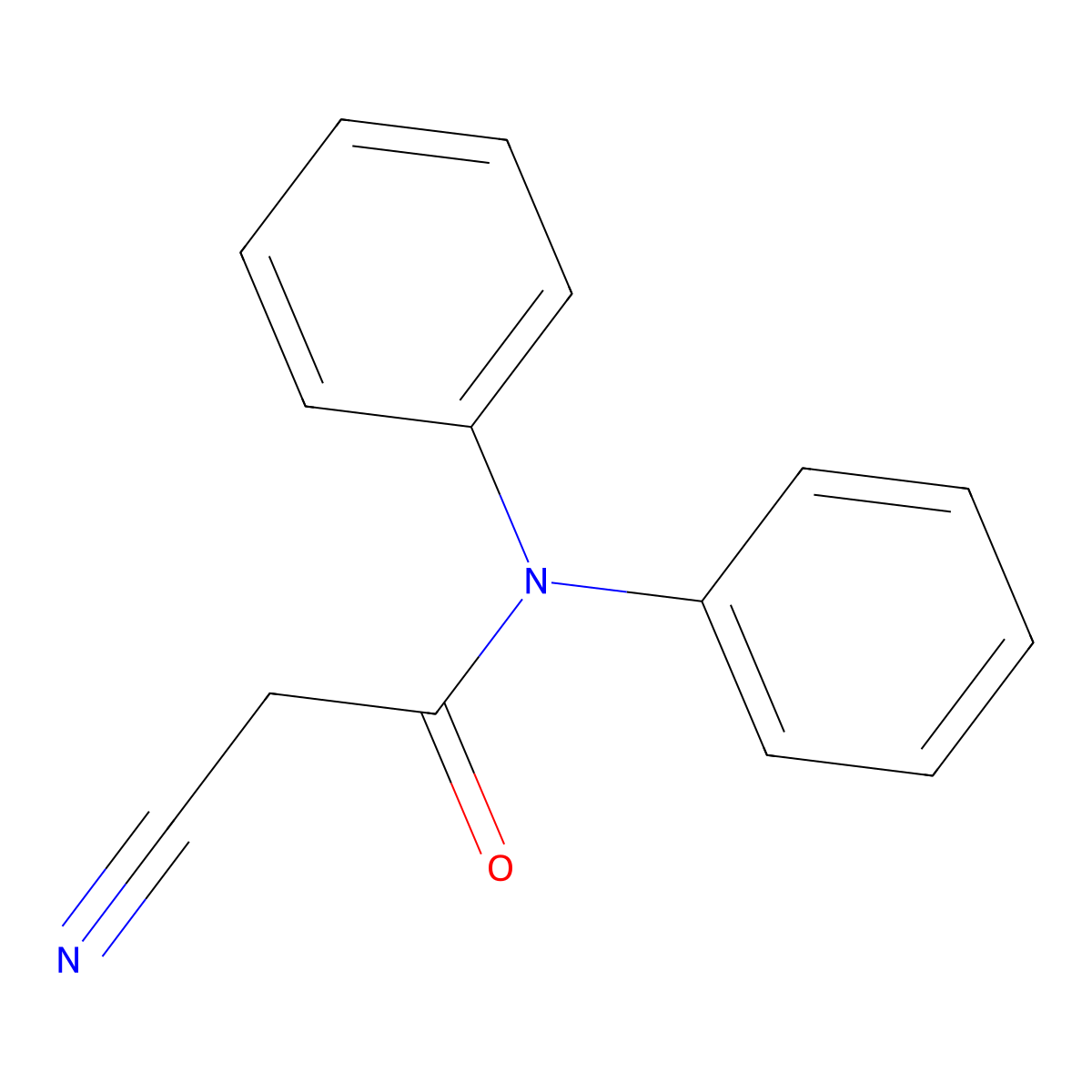 2-cyano-N,N-diphenylacetamide molecular structure, CAS 51838-06-3