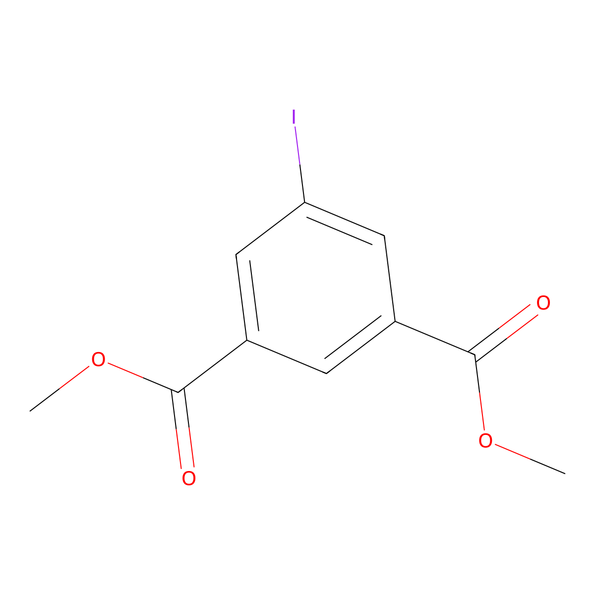 Dimethyl 5-iodoisophthalate molecular structure, CAS 51839-15-7