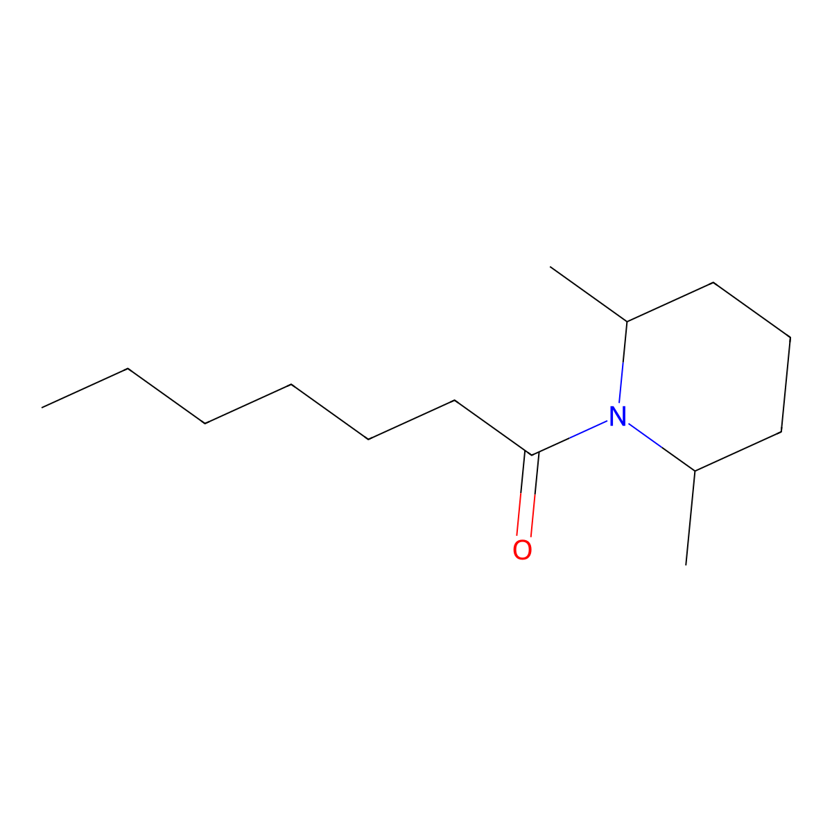 1-(2,6-Dimethylpiperidin-1-yl)heptan-1-one molecular structure, CAS 51839-52-2