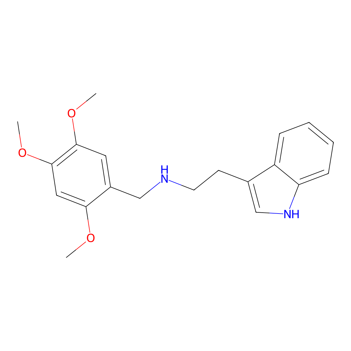 N-[(2,4,5-Trimethoxyphenyl)methyl]-1H-indole-3-ethanamine molecular structure, CAS 51841-32-8