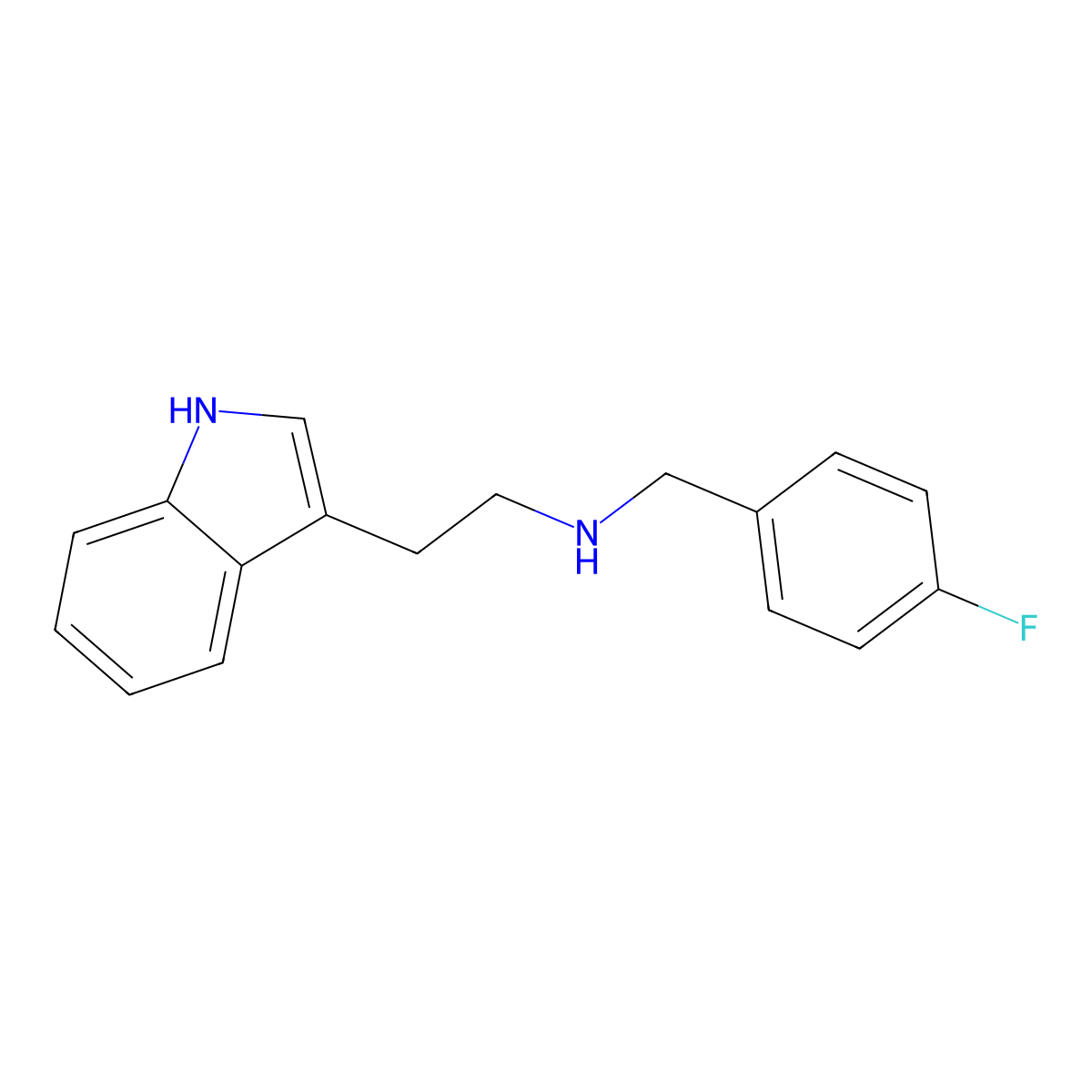 (4-Fluoro-benzyl)-[2-(1H-indol-3-yl)-ethyl]-amine molecular structure, CAS 51841-40-8