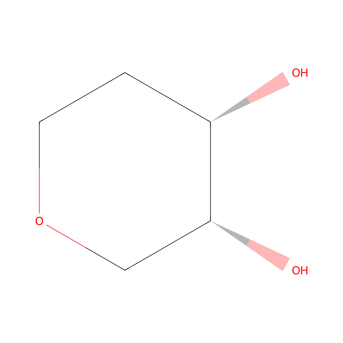 (3R,4S)-Tetrahydro-2H-pyran-3,4-diol molecular structure, CAS 51842-41-2