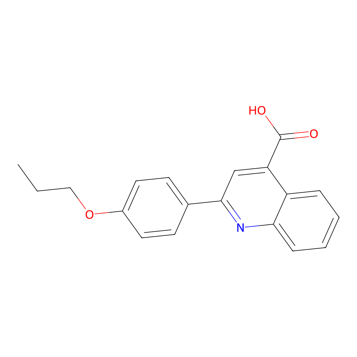 2-(4-Propoxyphenyl)quinoline-4-carboxylic acid molecular structure, CAS 51842-69-4