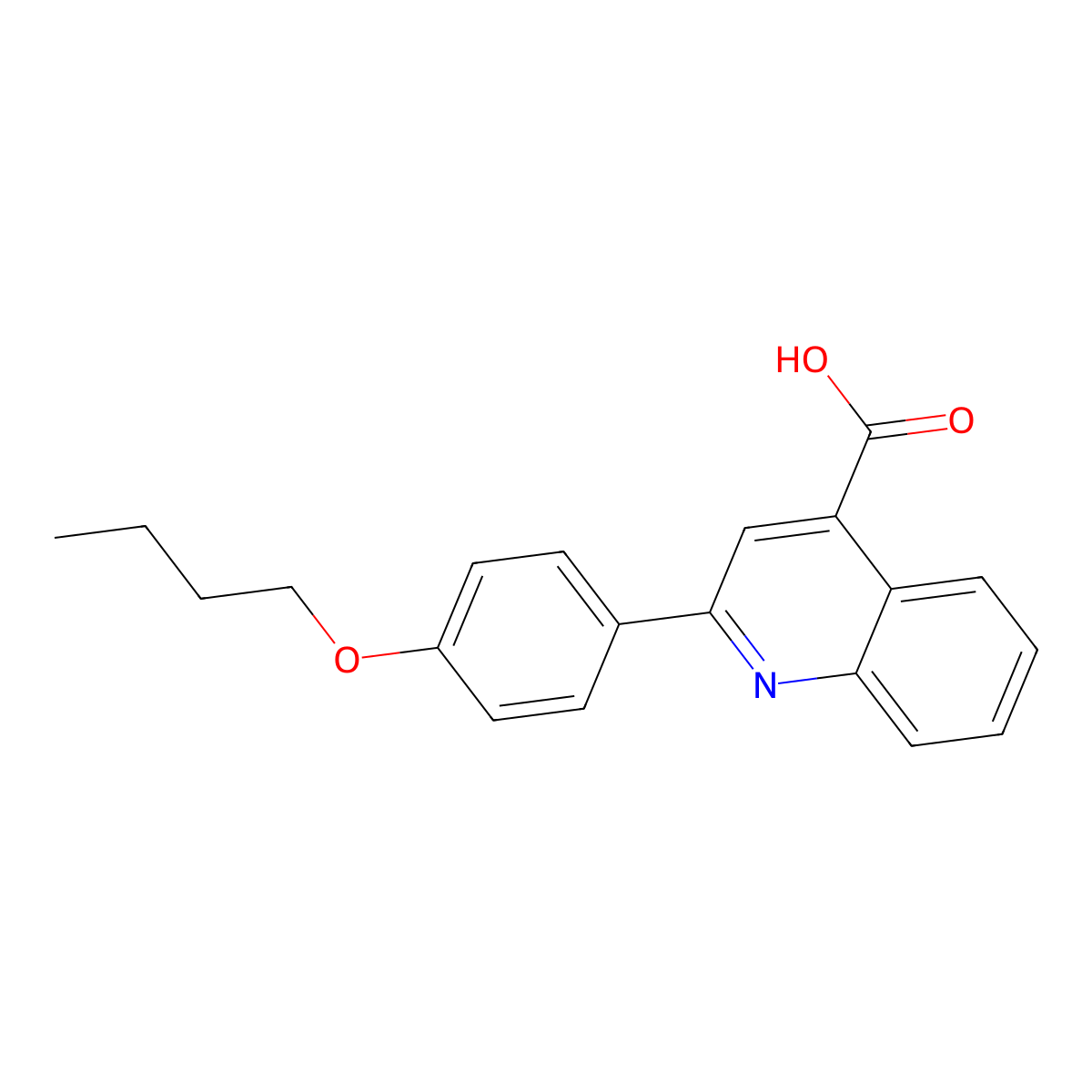 2-(4-Butoxyphenyl)quinoline-4-carboxylic acid molecular structure, CAS 51842-70-7