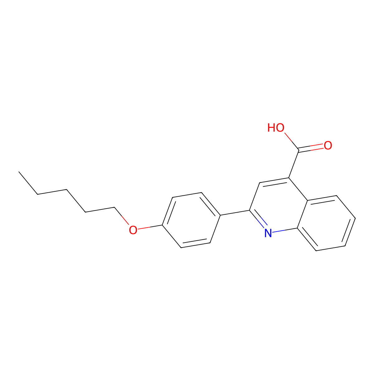 2-[4-(Pentyloxy)phenyl]quinoline-4-carboxylic acid molecular structure, CAS 51842-71-8