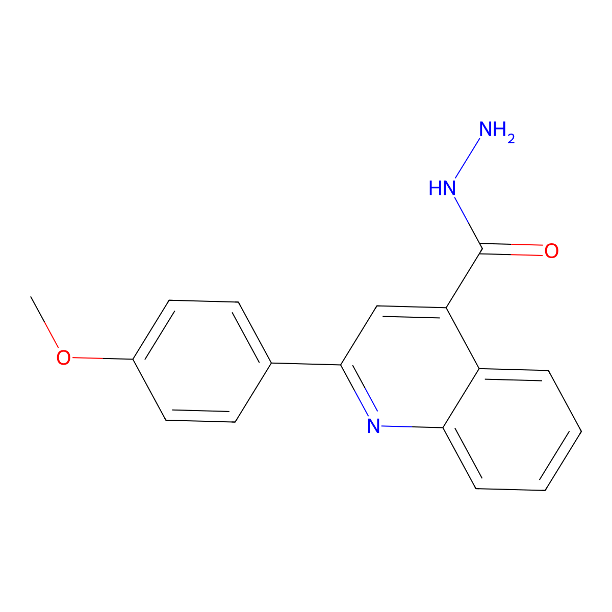 2-(4-Methoxyphenyl)quinoline-4-carbohydrazide molecular structure, CAS 51842-72-9
