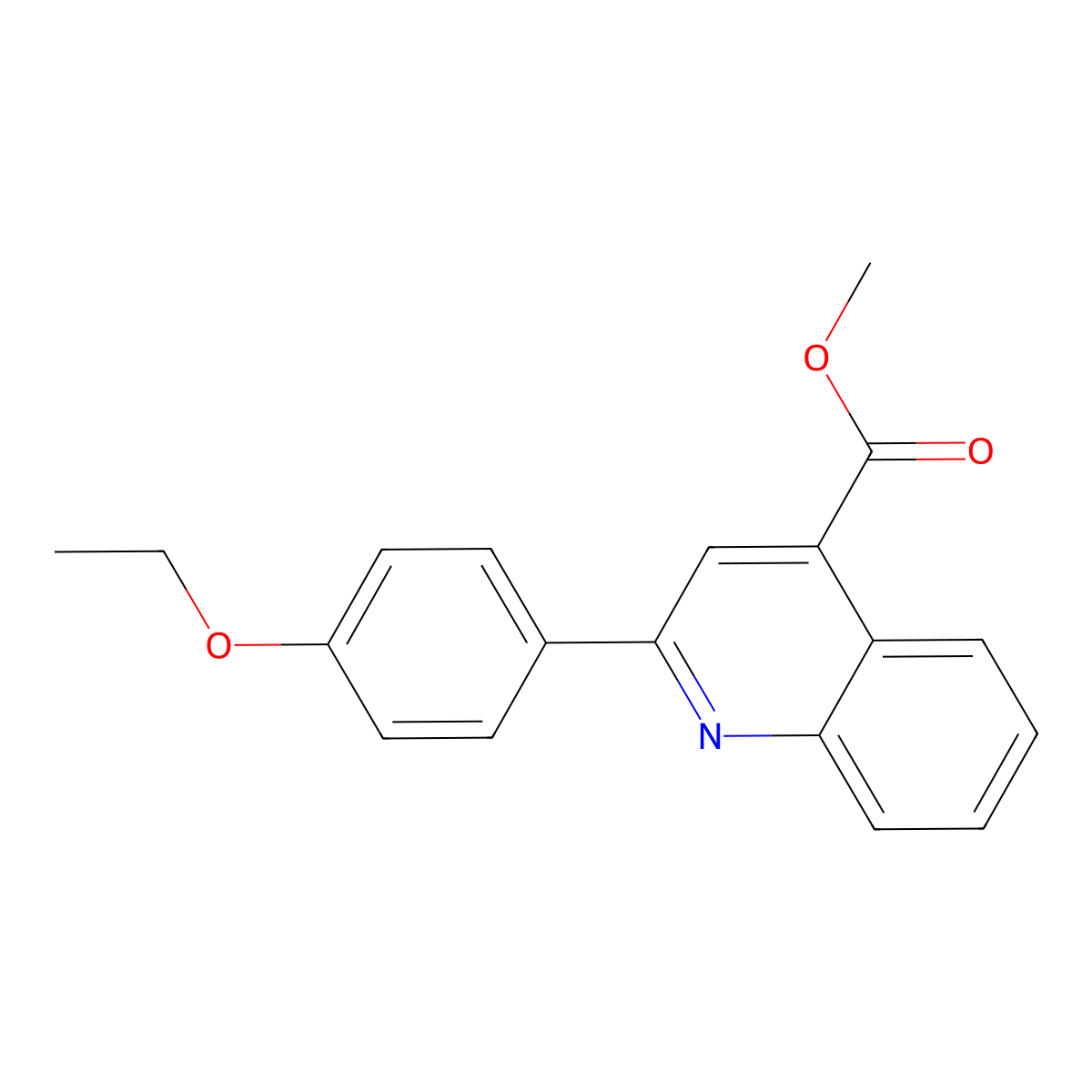 Methyl 2-(4-ethoxyphenyl)quinoline-4-carboxylate molecular structure, CAS 51842-73-0