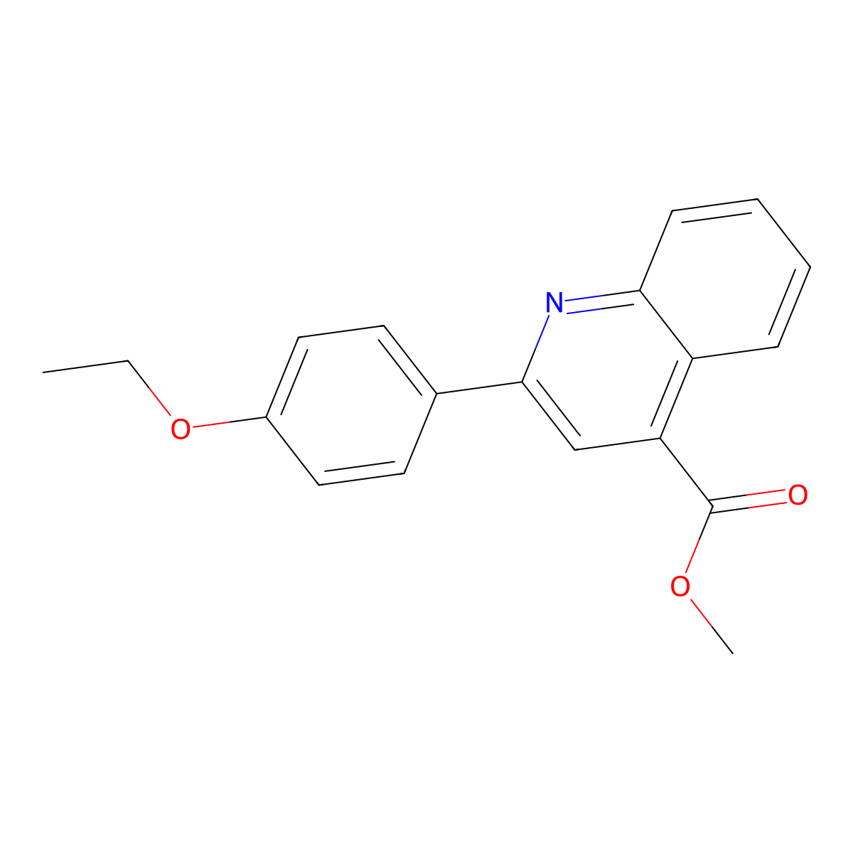 Methyl 2-(4-ethoxyphenyl)quinoline-4-carboxylate molecular structure, CAS 51842-73-0