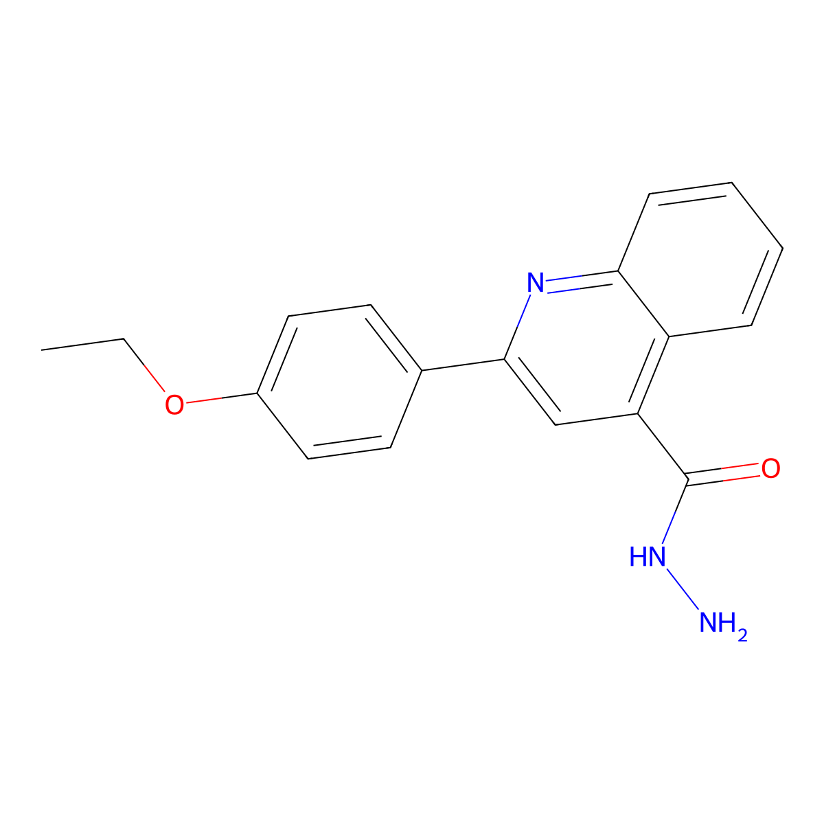 2-(4-Ethoxyphenyl)quinoline-4-carbohydrazide molecular structure, CAS 51842-78-5