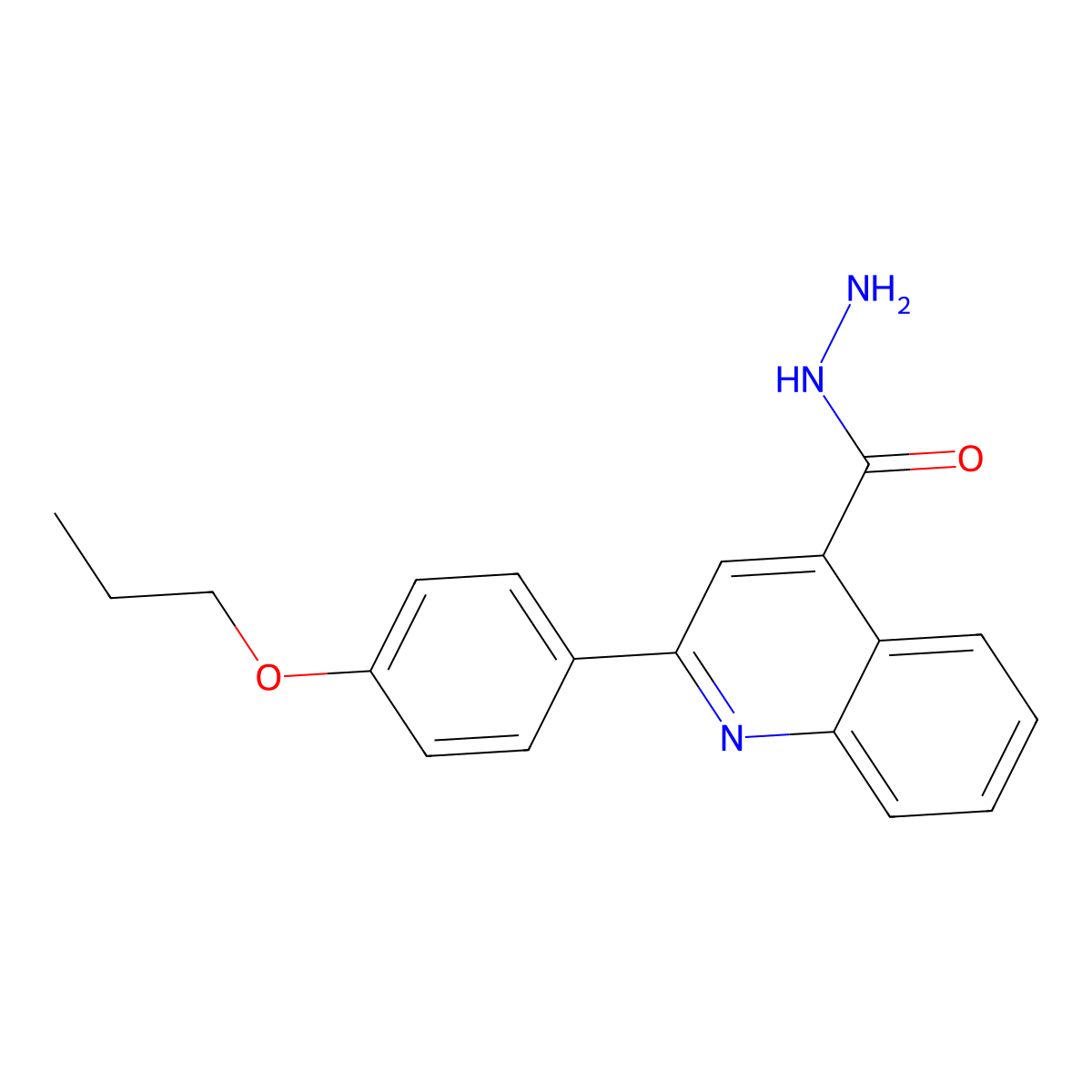 2-(4-Propoxyphenyl)quinoline-4-carbohydrazide molecular structure, CAS 51842-79-6