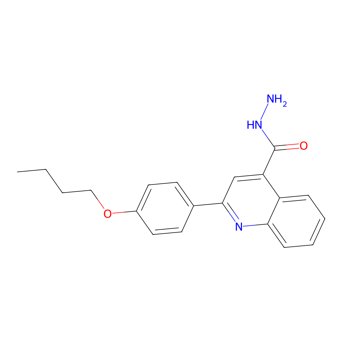 2-(4-Butoxyphenyl)quinoline-4-carbohydrazide molecular structure, CAS 51842-80-9