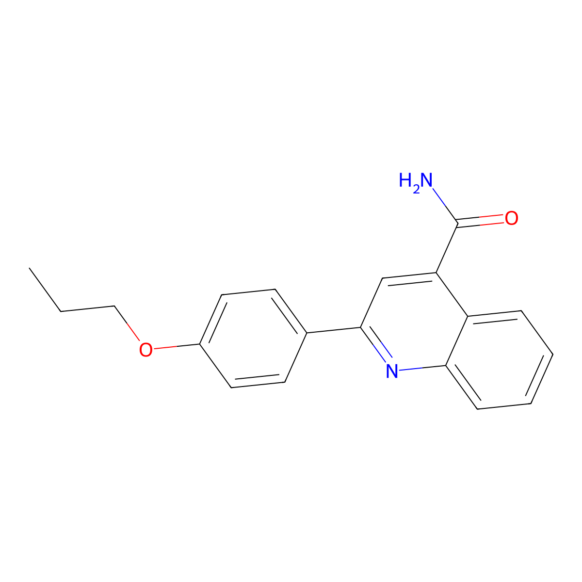2-(4-Propoxyphenyl)quinoline-4-carboxamide molecular structure, CAS 51842-84-3