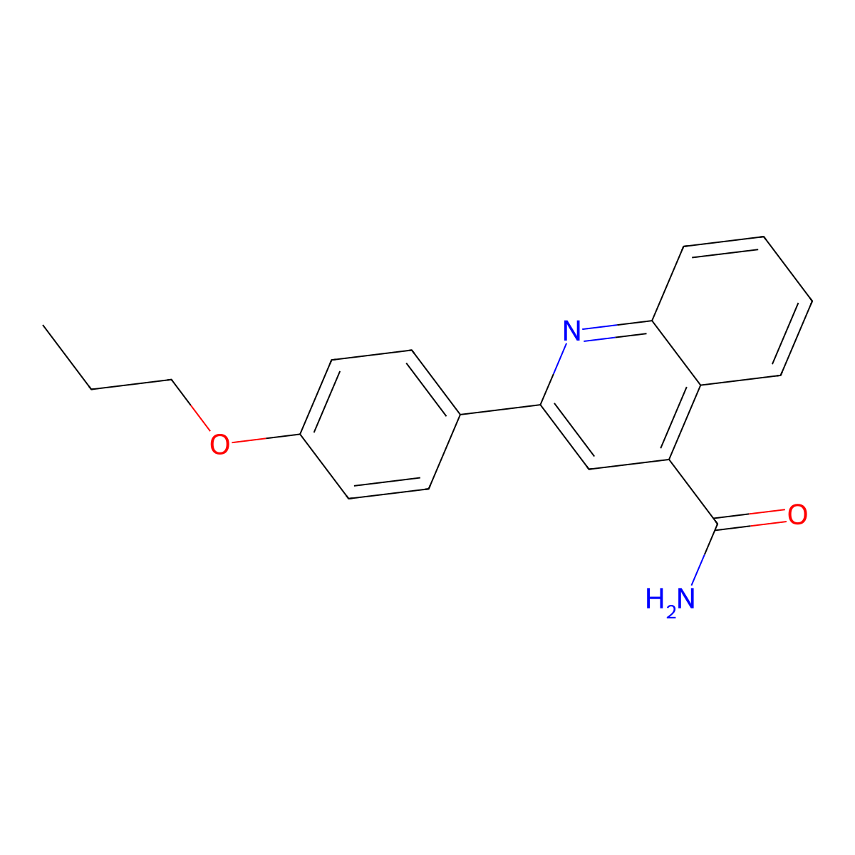 2-(4-Propoxyphenyl)quinoline-4-carboxamide molecular structure, CAS 51842-84-3