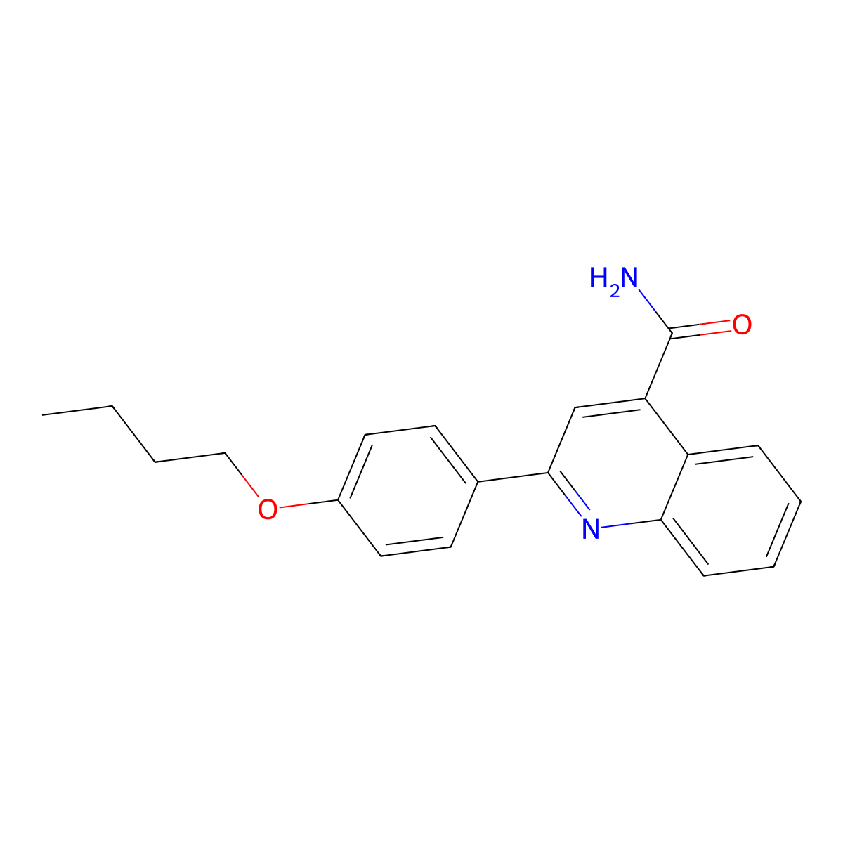 2-(4-Butoxyphenyl)quinoline-4-carboxamide molecular structure, CAS 51842-85-4