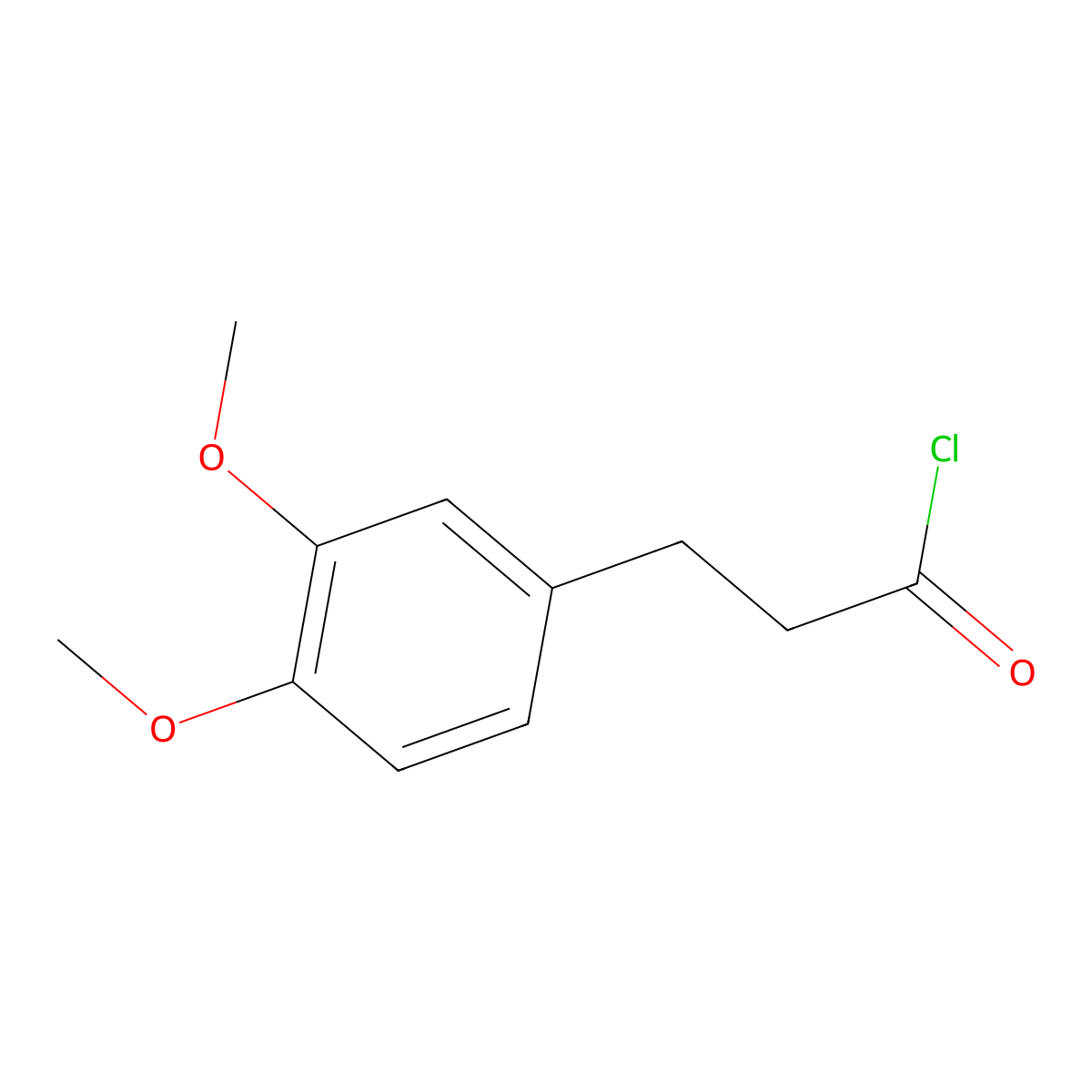 3-(3,4-Dimethoxyphenyl)propionyl chloride molecular structure, CAS 51842-87-6