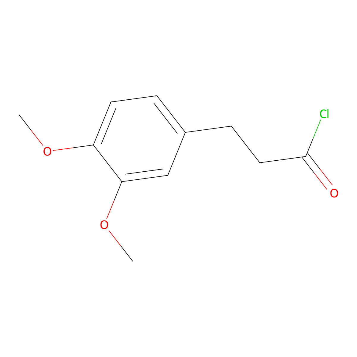 3-(3,4-Dimethoxyphenyl)propionyl chloride molecular structure, CAS 51842-87-6