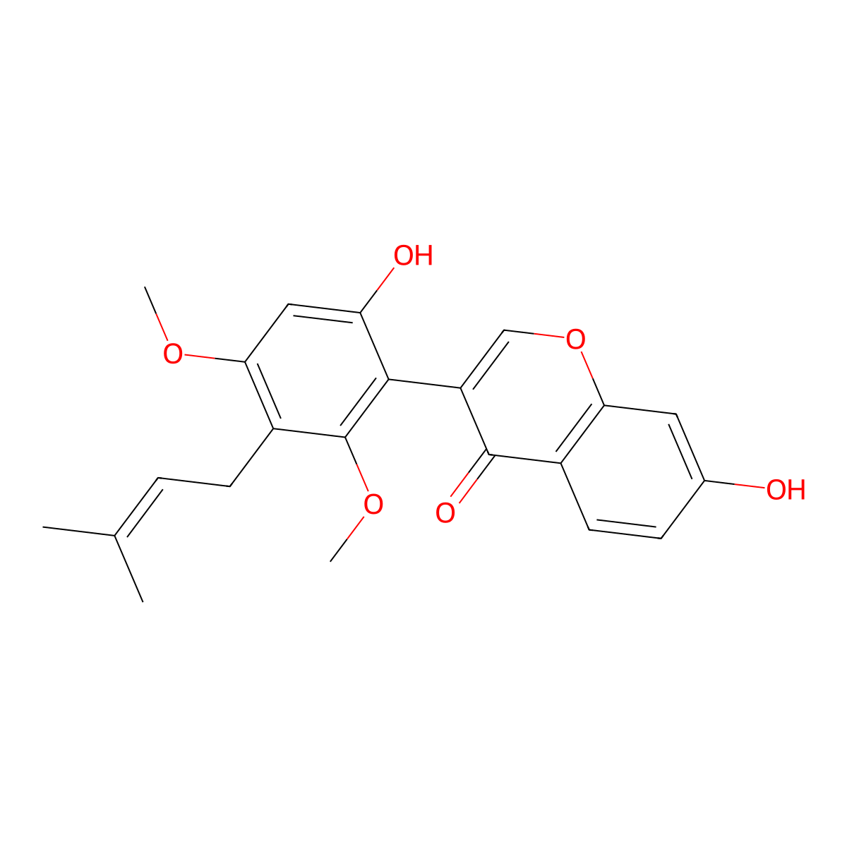 Licoricone molecular structure, CAS 51847-92-8