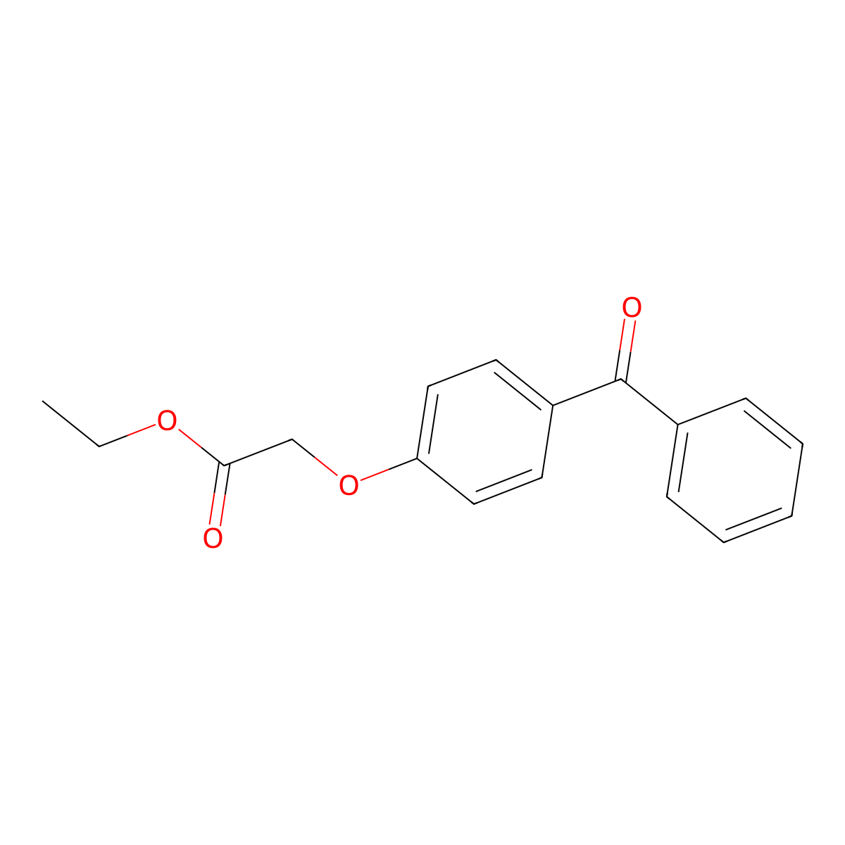 Acetic acid, (4-benzoylphenoxy)-, ethyl ester molecular structure, CAS 51848-56-7