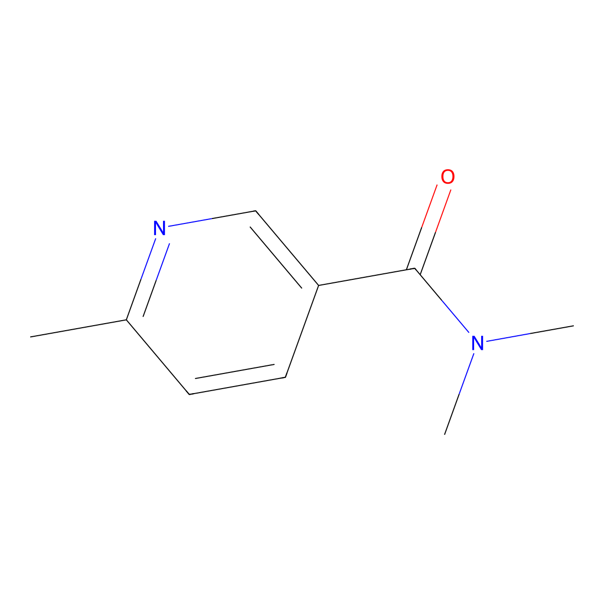 N,N,6-trimethylnicotinamide molecular structure, CAS 51849-30-0