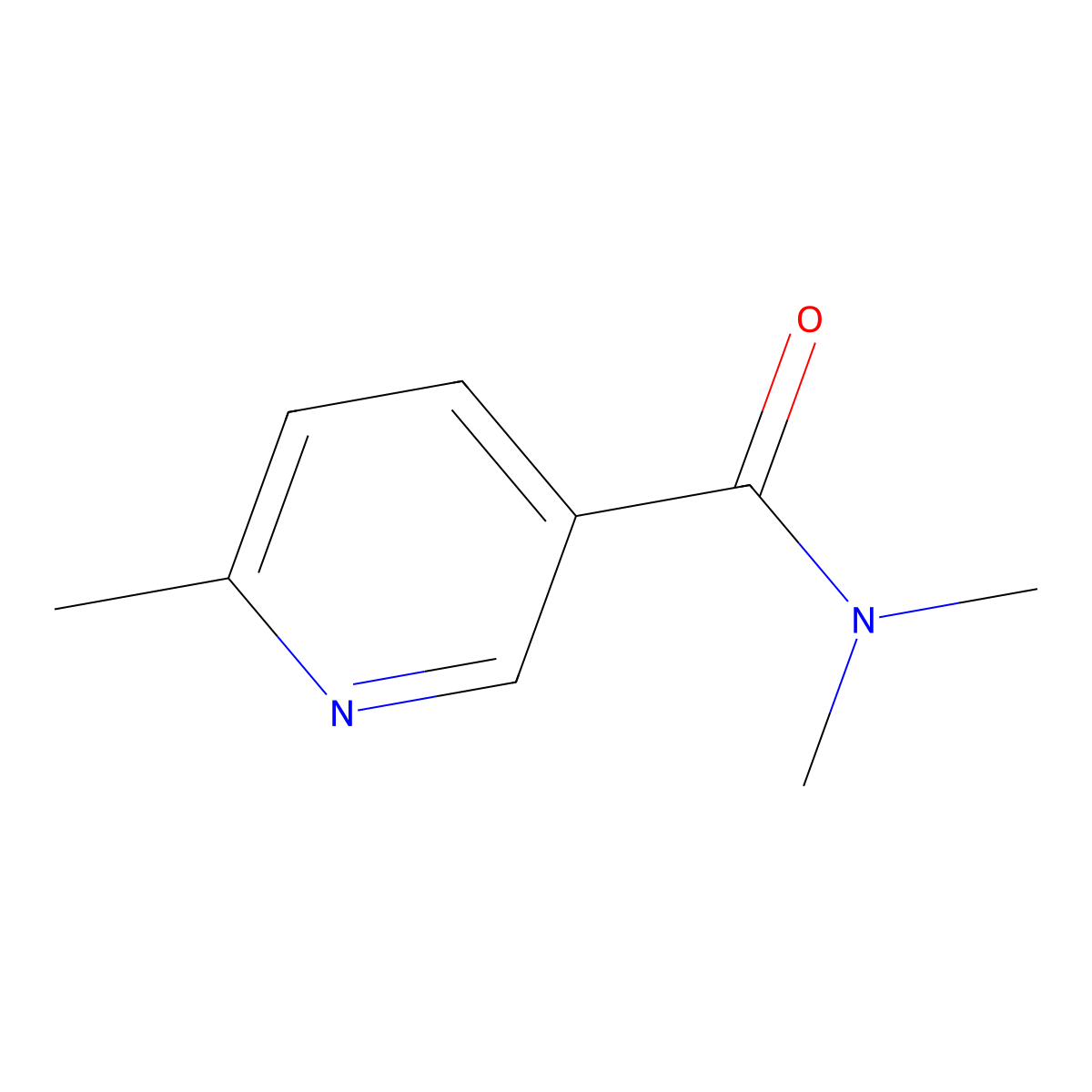 N,N,6-trimethylnicotinamide molecular structure, CAS 51849-30-0