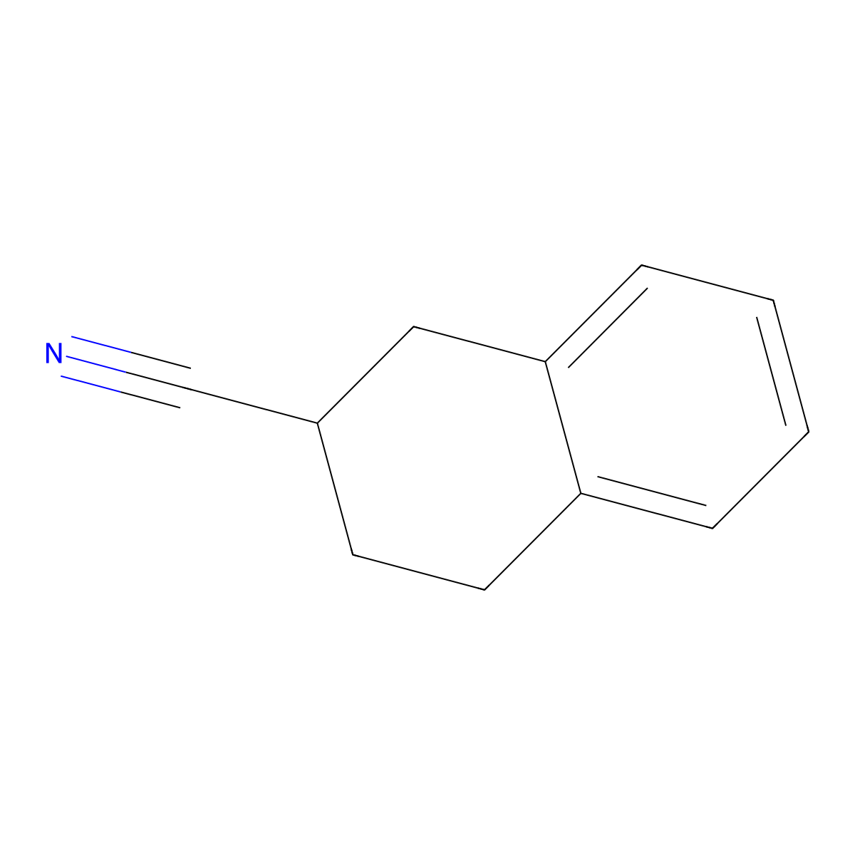 1,2,3,4-Tetrahydronaphthalene-2-carbonitrile molecular structure, CAS 51849-33-3