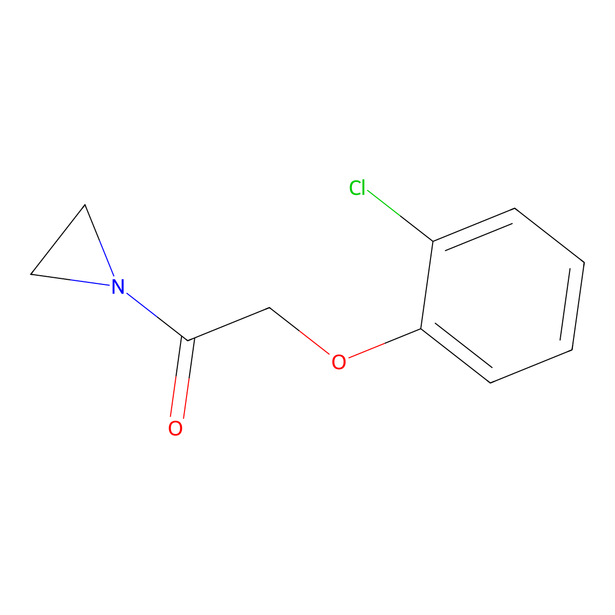 1-(1-Aziridinyl)-2-(2-chlorophenoxy)ethanone molecular structure, CAS 51850-74-9