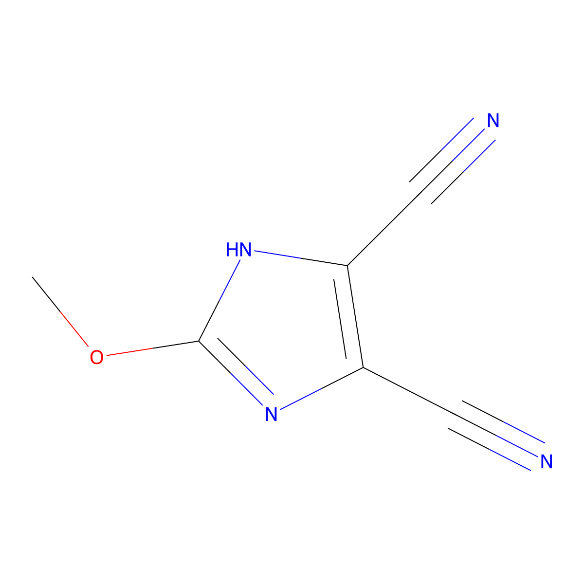 2-Methoxy-1H-imidazole-4,5-dicarbonitrile molecular structure, CAS 51850-82-9