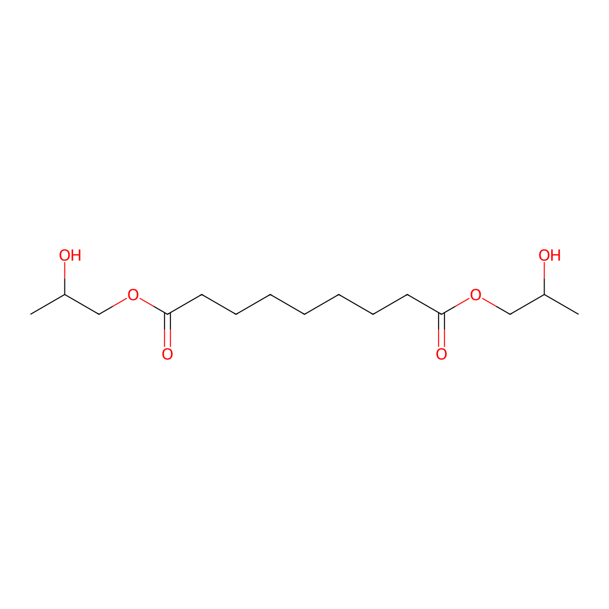Nonanedioic acid, 1,9-bis(2-hydroxypropyl) ester molecular structure, CAS 51851-36-6